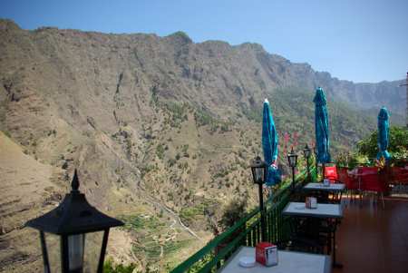 The view from El Balcon restaurant, Los Llanos, La Palma, Canary Islands