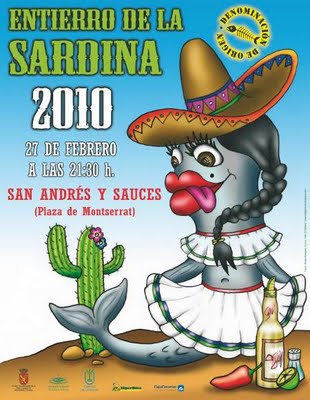 Poster for the Sardine's Funeral, Los Sauces, La PAlma island