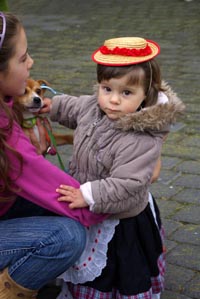 Little girl at the fiesta of St Anthony the Abbot, Fuencaliente, La Palma, Canary Islands